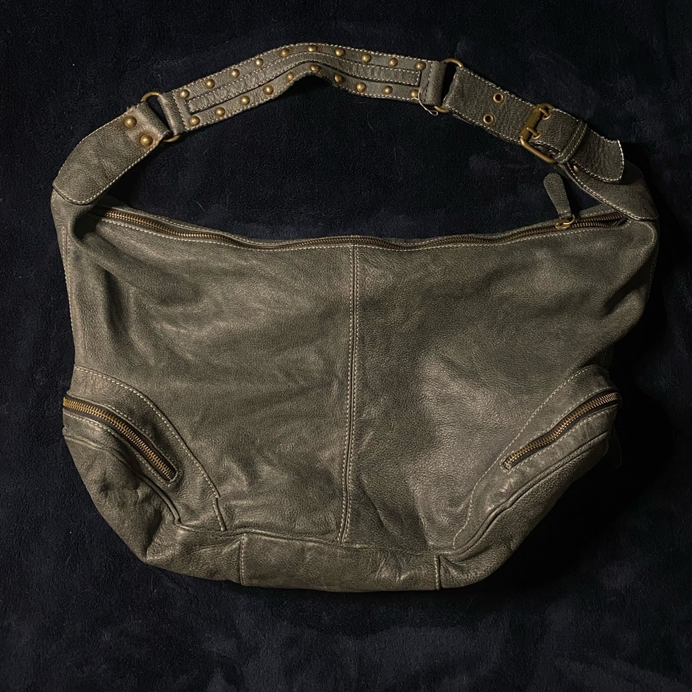 Danier real leather shoulder bag with studs